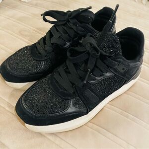 Zara Women’s Black Glitter sequined Sneakers Size 5 EU 35